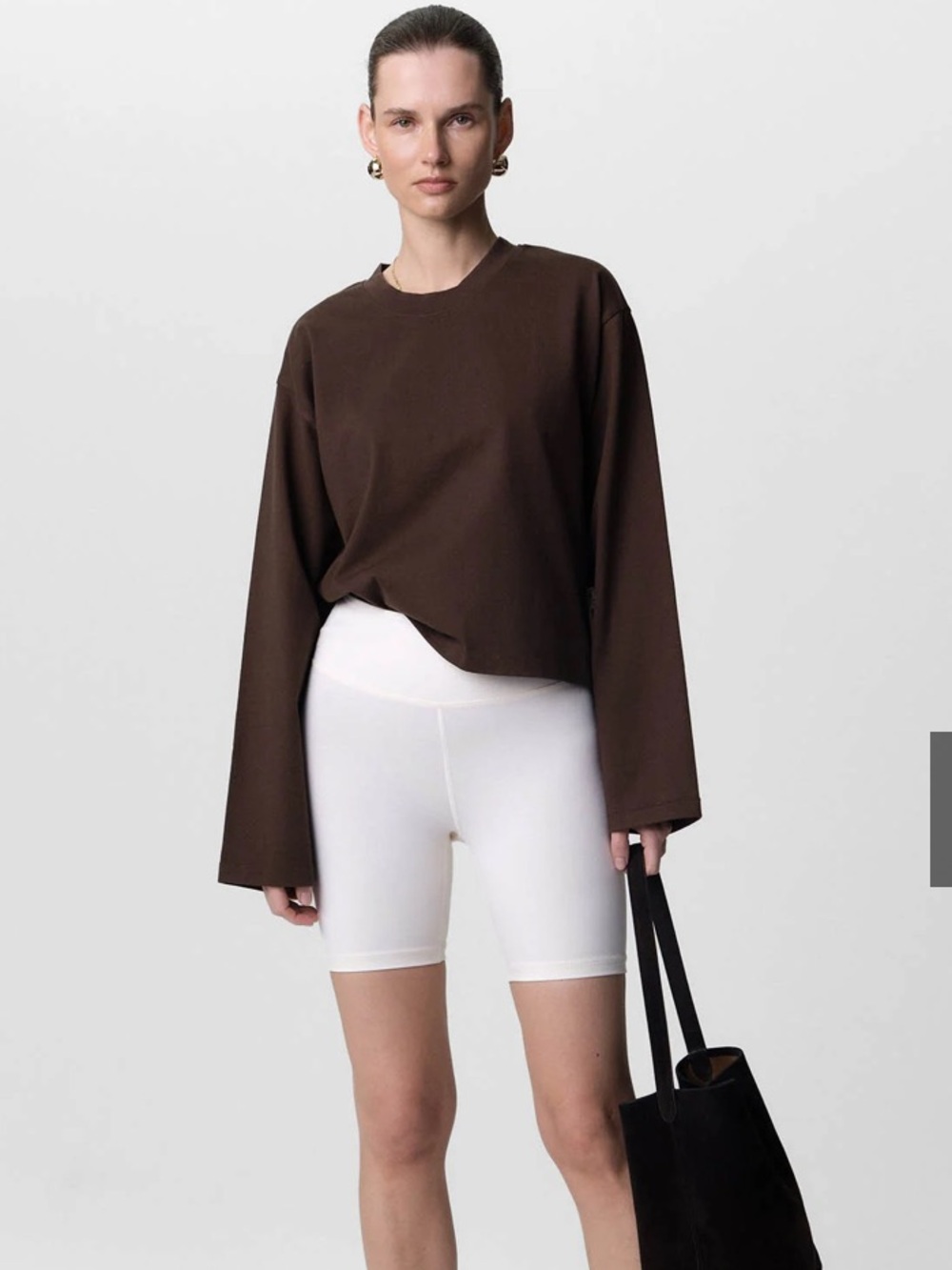 MATE the Label Chocolate Brown Crewneck Long Sleeve Top